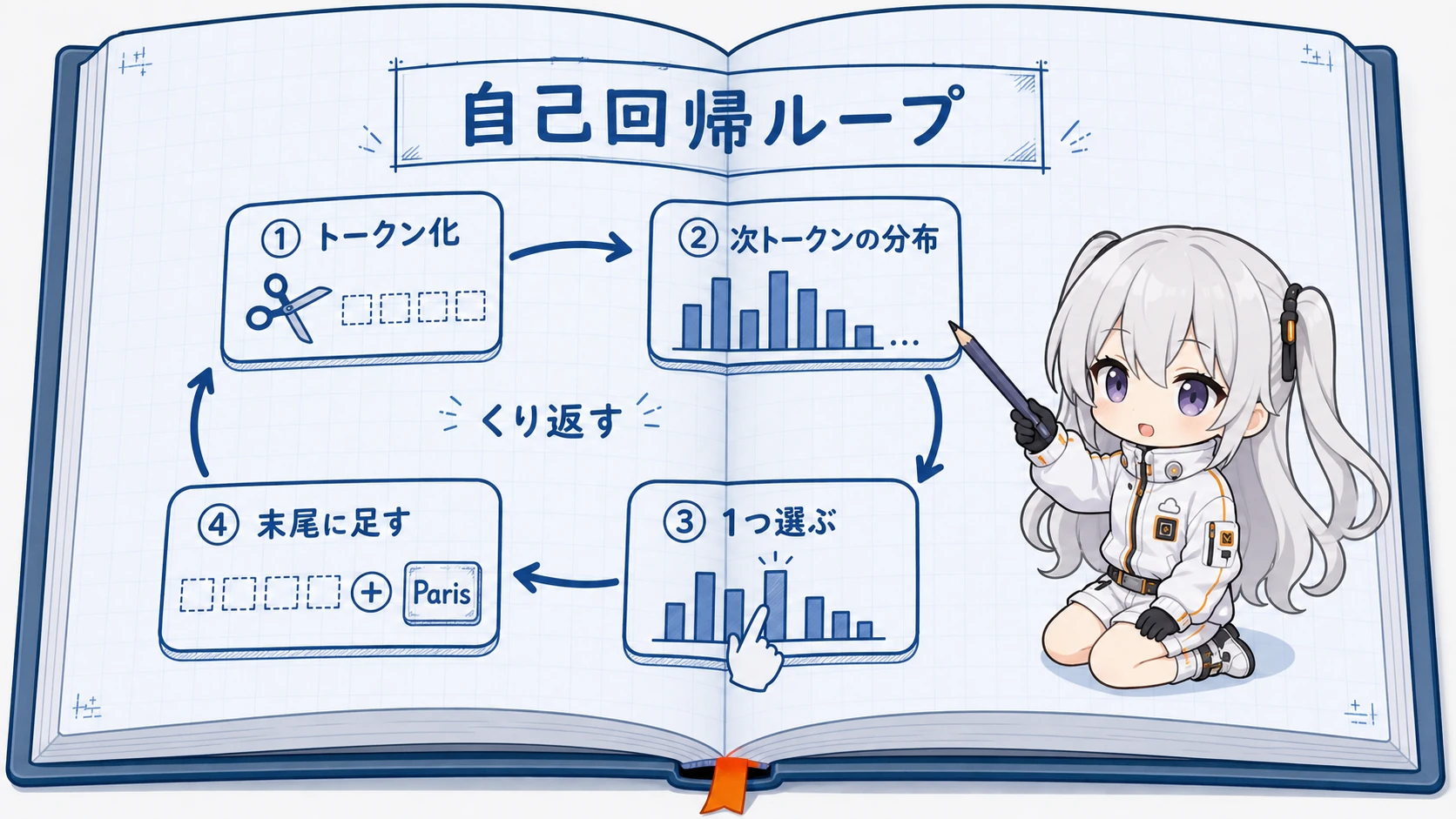 自己回帰ループの概念図